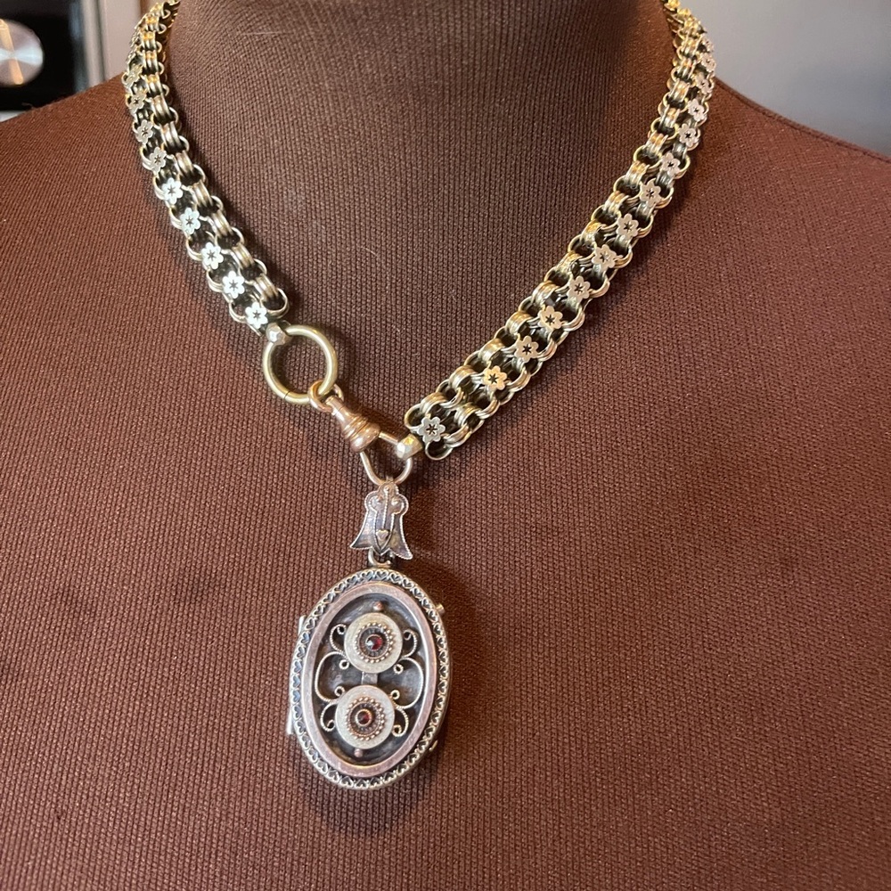 Antique Victorian C1880 silver 10k Gold Locket only